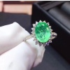 Natural Emerald & Cubic Zirconia Woman Ring, 925 Sterling Silver, Emerald Ring, Statement Ring, Engagement and Wedding Ring | Save 33% - Rajasthan Living 10