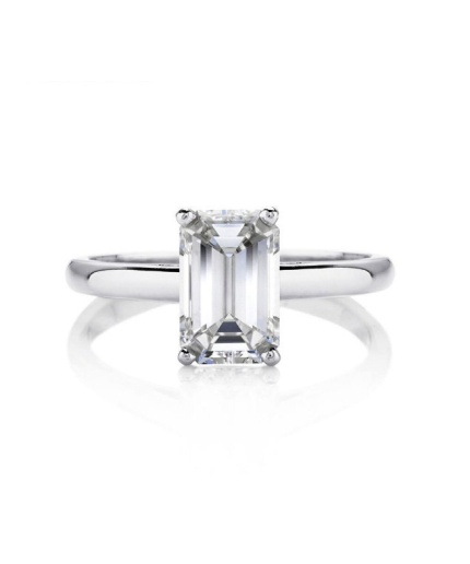 Moissanite Ring, 925 Sterling Silver, Moissanite Ring, Engagement Ring, Wedding Ring, Luxury Ring, Ring/Band, Emerald Cut Ring | Save 33% - Rajasthan Living