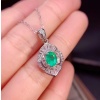 Natural Emerald Pendant, Engagement Pendant, Emerald Silver Pendent, Woman Pendant, Pendant Necklace, Luxury Pendent, Oval Cut Stone Pendent | Save 33% - Rajasthan Living 9