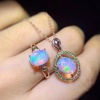 Natural Fire Opal Jewelry Set, Engagement Ring, Opal Jewellery Set,Woman Pendant, Opal Necklace, Luxury Pendent, Oval Cut Stone Pendent | Save 33% - Rajasthan Living 12