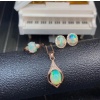 Natural Fire Opal Jewelry Set, Engagement Ring, Opal Jewellery Set,Woman Pendant, Opal Necklace, Luxury Pendent, Oval Cut Stone Pendent | Save 33% - Rajasthan Living 9