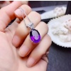 Natural Amethyst Jewellery Set , Engagement Pendent, Silver Amethyst Pendent, Woman Ring, Luxury Pendent, Oval Cut Stone Pendent | Save 33% - Rajasthan Living 13