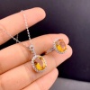 Natural Citrine Jewellery Set, Engagement Ring, Citrine Pendent, Woman Pendant, Pendant Necklace, Luxury Pendent, Oval Stone Pendent | Save 33% - Rajasthan Living 13