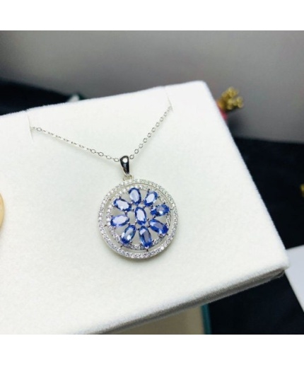 Natural Tanzanite Pendant, Engagement Pendent, Tanzanite Silver Pendent, Woman Pendant, Pendant Necklace, Luxury Pendent, Oval Cut Pendent | Save 33% - Rajasthan Living 3