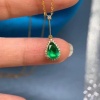 Natural Emerald Pendant, Engagement Pendent, Emerald Silver Pendent, Woman Pendant, Pendant Necklace, Luxury Pendent, Pear Cut Stone Pendent | Save 33% - Rajasthan Living 11