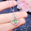 Natural Emerald Pendant, Engagement Pendent, Emerald Silver Pendent, Woman Pendant, Pendant Necklace, Luxury Pendent, Oval Cut Stone Pendent | Save 33% - Rajasthan Living 11