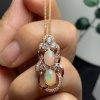 Natural Fire Opal Pendant, Engagement Pendent, Fire Opal Silver Pendent, Woman Pendant, Pendant Necklace, Luxury Pendent, Oval Pendent | Save 33% - Rajasthan Living 14