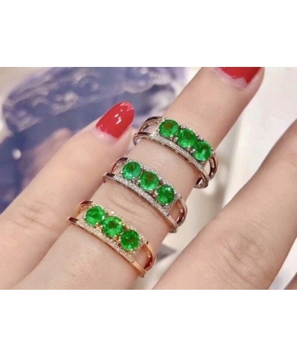 Natural Emerald Woman Ring, 925 Sterling Silver, Emerald Ring, Statement Ring, Engagement and Wedding Ring | Save 33% - Rajasthan Living