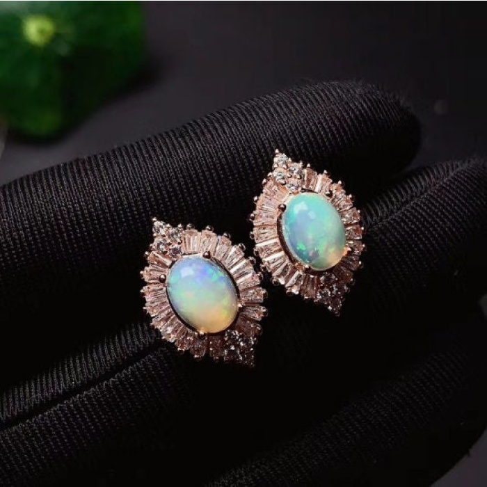 Natural Fire Opal Jewelry Set, Engagement Ring, Opal Jewellery Set,Woman Pendant, Opal Necklace, Luxury Pendant, Oval Cut Stone Pendent | Save 33% - Rajasthan Living 7