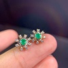 Natural Emerald Stud Earrings, 925 Sterling Silver, Emerald Earrings, Emerald Silver Earrings, Luxury Earrings, Round Cut Stone Earrings | Save 33% - Rajasthan Living 12