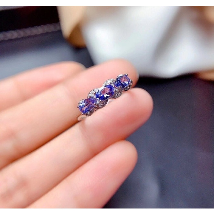 Natural Tanzanite Ring, 925 Sterling Sliver Engagement Ring, Tanzanite Ring, Wedding Ring, luxury Ring, soliture Ring, Oval cut Ring | Save 33% - Rajasthan Living 8