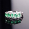 Natural Emerald & Cubic Zirconia Woman Ring, 925 Sterling Silver, Emerald Ring, Statement Ring, Engagement and Wedding Ring | Save 33% - Rajasthan Living 9