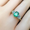 Natural Emerald & Cubic Zirconia Woman Ring, 925 Sterling Silver, Emerald Ring, Statement Ring, Engagement and Wedding Ring | Save 33% - Rajasthan Living 12