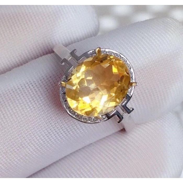 Natural Citrine Ring, 925 Sterling Sliver, orders Engagement Ring, Wedding Ring, luxury Ring, solitaire Ring, Oval Cut Ring