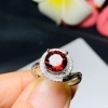 Natural Garnet Ring, 925 Sterling Sliver, Garnet Engagement Ring, Garnet Wedding Ring, Garnet luxury Ring, Ring/Band, Garnet Round cut Ring | Save 33% - Rajasthan Living 12