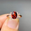 Natural Garnet Ring, 925 Sterling Sliver, Garnet Engagement Ring, Garnet Wedding Ring, Garnet luxury Ring, Ring/Band, Garnet Oval cut Ring | Save 33% - Rajasthan Living 9