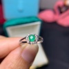 Natural Emerald & Cubic Zirconia Woman Ring, 925 Steeling Silver, Emerald Ring, Statement Ring, Engagement and Wedding Ring | Save 33% - Rajasthan Living 12