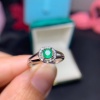 Natural Emerald & Cubic Zirconia Woman Ring, 925 Steeling Silver, Emerald Ring, Statement Ring, Engagement and Wedding Ring | Save 33% - Rajasthan Living 10