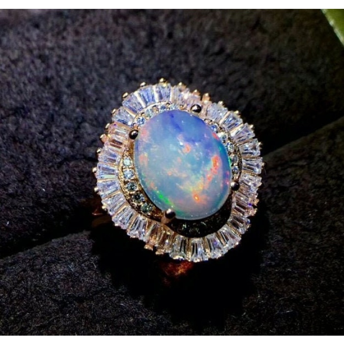 Natural Fire Opal Ring,925 Sterling Silver,Engagement Ring, Wedding Ring, Luxury Ring, Ring/Band | Save 33% - Rajasthan Living 5