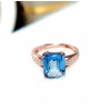 Natural Blue Topaz Ring, 925 Sterling Silver, Topaz Engagement Ring, Topaz Ring, Wedding Ring Topaz Luxury Ring,Ring/Band, Emerald Cut Stone | Save 33% - Rajasthan Living 14