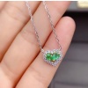 Natural Emerald Pendant, Engagement Pendant, Emerald Silver Pendent, Woman Pendant, Pendant Necklace, Luxury Pendent, Pear Cut Stone Pendent | Save 33% - Rajasthan Living 8