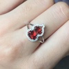 Natural Garnet Ring, 925 Sterling Sliver, Garnet Engagement Ring, Garnet Wedding Ring, Garnet luxury Ring, Ring/Band, Garnet Oval cut Ring | Save 33% - Rajasthan Living 8