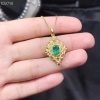 Natural Emerald Pendant, Engagement Pendent, Emerald Silver Pendent, Woman Pendant, Pendant Necklace, Luxury Pendant, Oval Cut Stone Pendent | Save 33% - Rajasthan Living 10