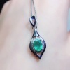 Natural Emerald Pendant, Engagement Pendent, Emerald Silver Pendent, Woman Pendant, Pendant Necklace, Luxury Pendant, Oval Cut Stone Pendent | Save 33% - Rajasthan Living 13