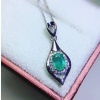 Natural Emerald Pendant, Engagement Pendent, Emerald Silver Pendent, Woman Pendant, Pendant Necklace, Luxury Pendant, Oval Cut Stone Pendent | Save 33% - Rajasthan Living 14