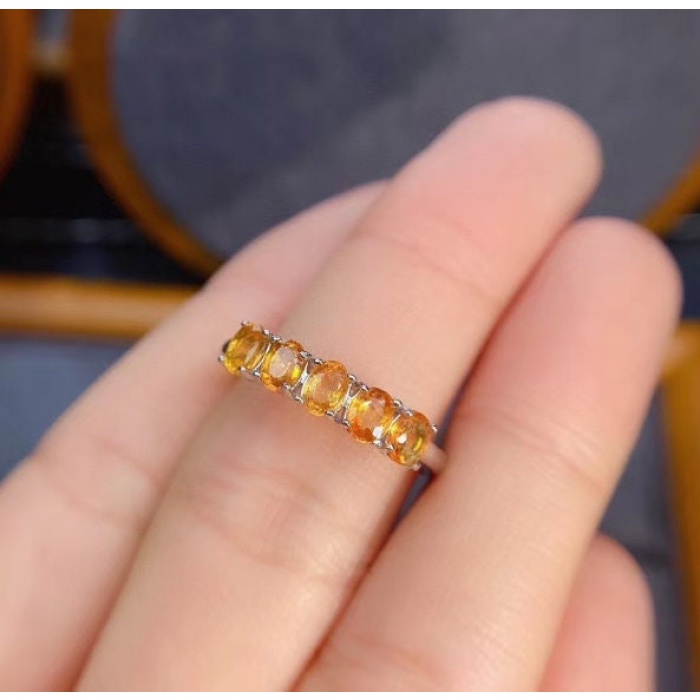 Natural Citrine Ring, 925 Sterling Sliver, Citrine Engagement Ring, Citrine Wedding Ring, luxury Ring, Ring/Band, Citrine Oval cut Ring | Save 33% - Rajasthan Living 7