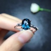 Natural Blue Topaz Ring, 925 Sterling Silver, Topaz Engagement Ring, Topaz Ring, Wedding Ring, Topaz Luxury Ring, Ring/Band, Oval Cut Ring | Save 33% - Rajasthan Living 9