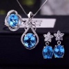 Natural Blue Topaz Jewelry Set, Engagement Ring, Blue Topaz Jewelry Set, Woman Pendant, Topaz Necklace, Luxury Pendant, Oval Cut Stone | Save 33% - Rajasthan Living 10