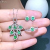 Natural Emerald Jewelry Set, Engagement Ring, Emerald Silver Pendent, Woman Earring Pendant Necklace, Luxury Pendent, Oval Cut Stone Pendent | Save 33% - Rajasthan Living 10