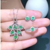 Natural Emerald Jewelry Set, Engagement Ring, Emerald Silver Pendent, Woman Earring Pendant Necklace, Luxury Pendent, Oval Cut Stone Pendent | Save 33% - Rajasthan Living 9