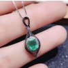 Natural Emerald Pendant, Engagement Pendent, Emerald Silver Pendent, Woman Pendant, Pendant Necklace, Luxury Pendant, Oval Cut Stone Pendent | Save 33% - Rajasthan Living 12