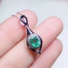 Natural Emerald Pendant, Engagement Pendent, Emerald Silver Pendent, Woman Pendant, Pendant Necklace, Luxury Pendant, Oval Cut Stone Pendent | Save 33% - Rajasthan Living 11