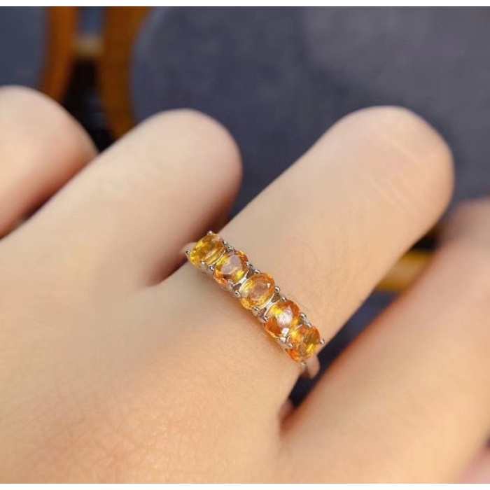 Natural Citrine Ring, 925 Sterling Sliver, Citrine Engagement Ring, Citrine Wedding Ring, luxury Ring, Ring/Band, Citrine Oval cut Ring | Save 33% - Rajasthan Living 6