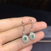 Natural Emerald Drop Earrings, 925 Sterling Silver, Emerald Drop Earrings, Emerald Silver Earrings, Luxury Earrings, Oval Cut Stone Earrings | Save 33% - Rajasthan Living 11