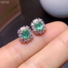 Natural Emerald Studs Earrings, 925 Sterling Silver, Emerald Earrings, Emerald Silver Earrings, Luxury Earrings, Oval Cut Stone Earrings | Save 33% - Rajasthan Living 10