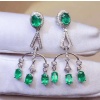 Natural Emerald Drop Earrings, 925 Sterling Silver, Emerald Drop Earrings, Emerald Silver Earrings, Luxury Earrings, Oval Cut Stone Earrings | Save 33% - Rajasthan Living 13