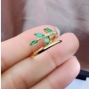 Natural Emerald & Cubic Zirconia Woman Ring, 925 Sterling Silver, Emerald Ring, Statement Ring, Engagement and Wedding Ring | Save 33% - Rajasthan Living 14