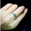 Natural Emerald & Cubic Zirconia Woman Ring, 925 Sterling Silver, Emerald Ring, Statement Ring, Engagement and Wedding Ring | Save 33% - Rajasthan Living 10