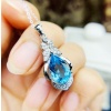 Natural Blue Topaz Pendant, Engagement Blue Topaz Silver Pendent, Woman Pendant, Pendant Necklace, Luxury Pendent, Pear Cut Stone Pendent | Save 33% - Rajasthan Living 13