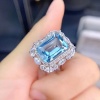 Natural Blue Topaz Ring, 925 Sterling Silver, Topaz Engagement Ring, Topaz Ring, Wedding Ring, Luxury Ring, Ring/Band, Emerald Cut Ring | Save 33% - Rajasthan Living 15