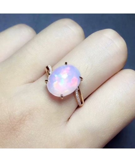 Natural Fire Opal Ring, 925 Sterling Silver, Engagement Ring, Wedding Ring, Luxury Ring, Ring/Band, Oval Opal Ring, Bridesmaids Gift | Save 33% - Rajasthan Living