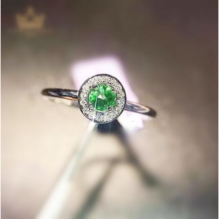 Natural Emerald & Cubic Zirconia Woman Ring, 925 Sterling Silver, Emerald Ring, Statement Ring, Engagement and Wedding Ring | Save 33% - Rajasthan Living 8