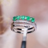 Natural Emerald & Cubic Zirconia Woman Ring, 925 Sterling Silver, Emerald Ring, Statement Ring, Engagement and Wedding Ring | Save 33% - Rajasthan Living 11