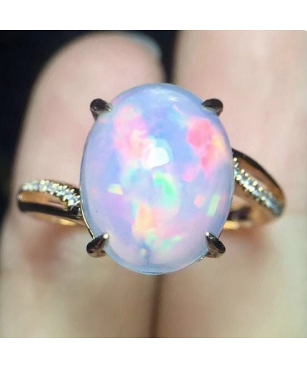 Natural Fire Opal Ring, 925 Sterling Silver, Engagement Ring, Wedding Ring, Luxury Ring, Ring/Band, Oval Opal Ring, Bridesmaids Gift | Save 33% - Rajasthan Living 3