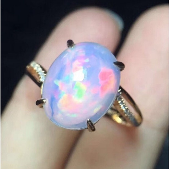 Natural Fire Opal Ring, 925 Sterling Silver, Engagement Ring, Wedding Ring, Luxury Ring, Ring/Band, Oval Opal Ring, Bridesmaids Gift | Save 33% - Rajasthan Living 8