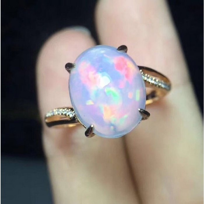 Natural Fire Opal Ring, 925 Sterling Silver, Engagement Ring, Wedding Ring, Luxury Ring, Ring/Band, Oval Opal Ring, Bridesmaids Gift | Save 33% - Rajasthan Living 7